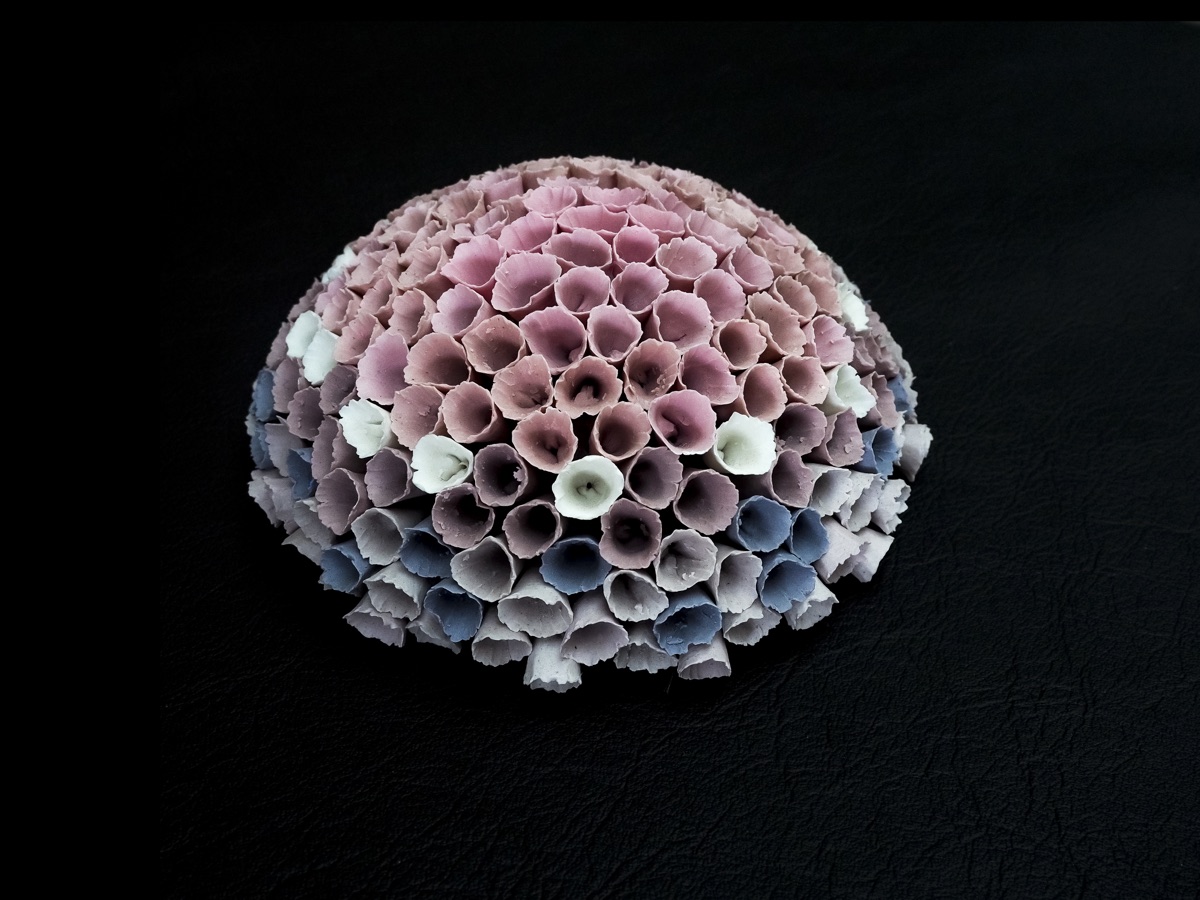 Dimidium Sphaera A, nerikomi ceramic sculpture